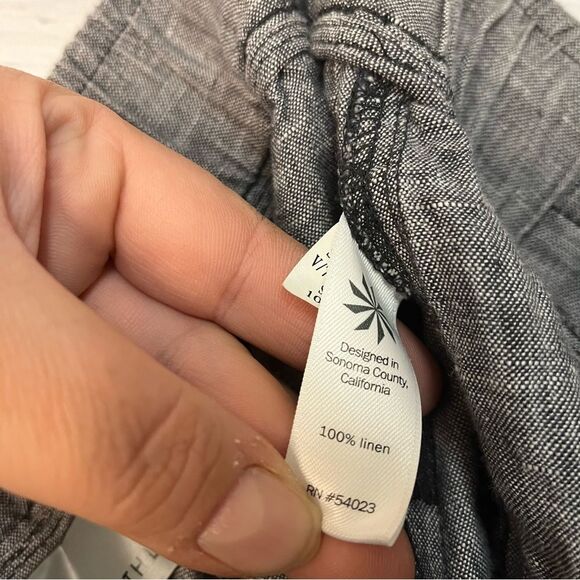 ATHLETA 100% LINEN ANKLE CROP CAPRI PANTS WOMEN’S SIZE 0 GRAY HEATHERED POCKETS - Picture 10 of 16